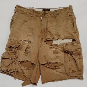 Abercrombie & Fitch Tan Cargo Shorts Rugged Style